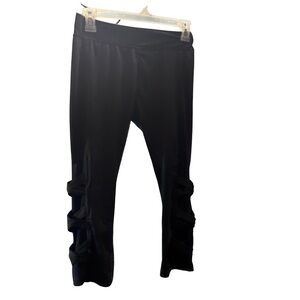 Elegant Black Capris with Sheer Side Detail